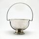 Art Deco sugar bowl, silver-plated brass, Poland, 1920s