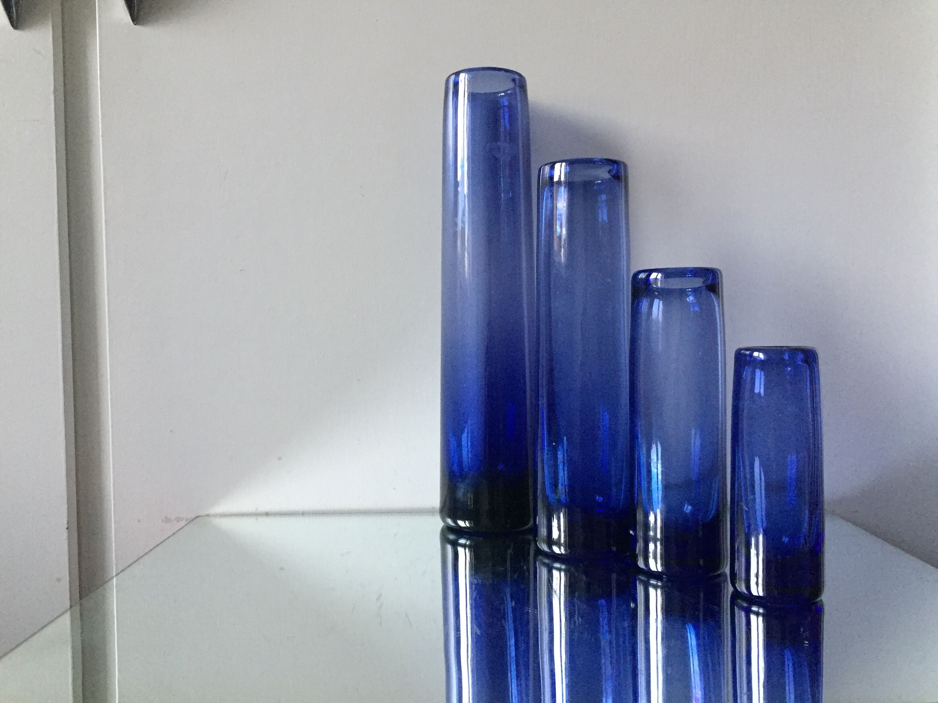 Lot de 4 vases Holmegaard par Per Lutken années 1960