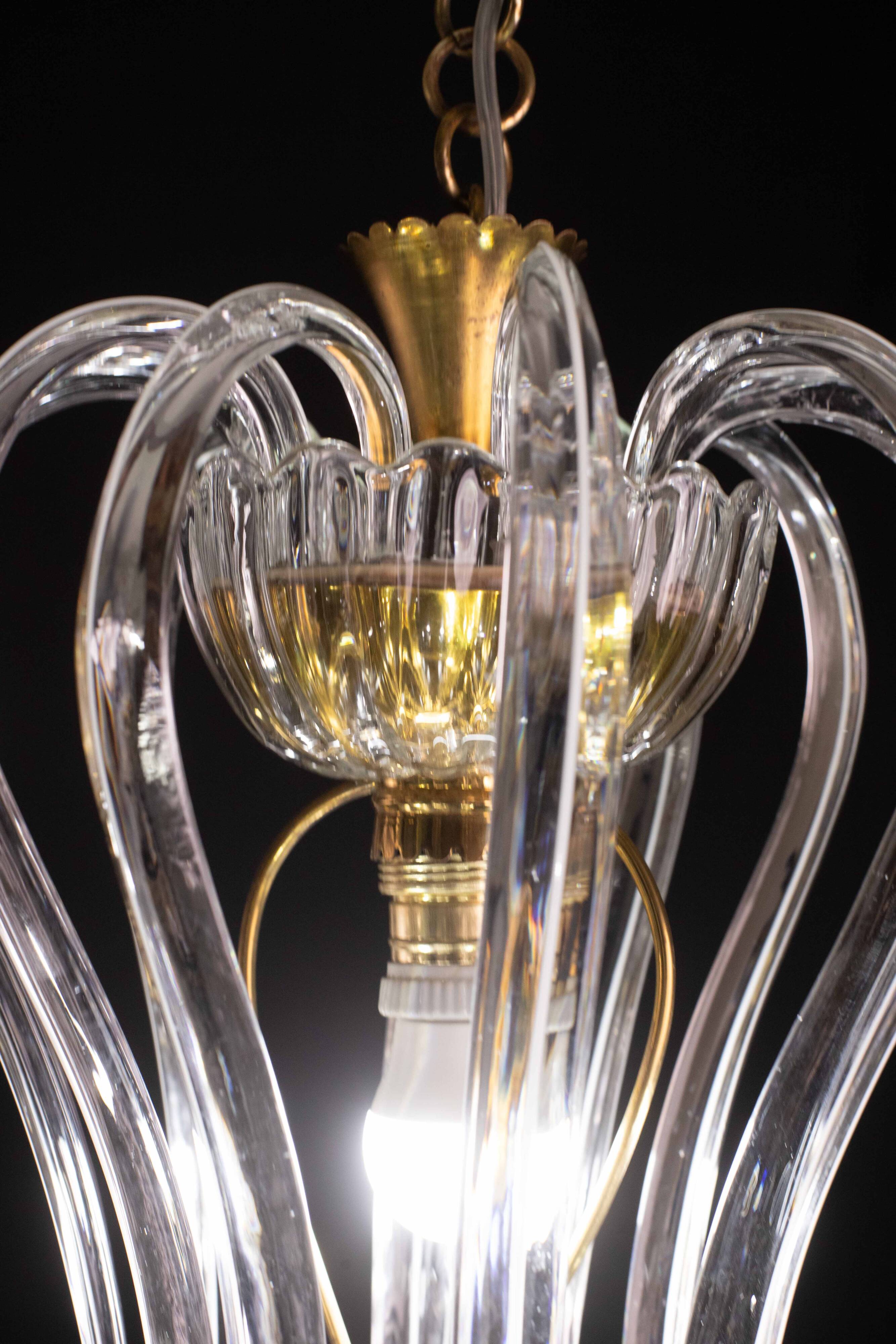 Midcentury Jewel Murano Glass Chandelier by Barovier e Toso, 1950s