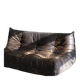 Togo sofa Ligne Roset 3-seater – Vintage brown leather from the 70s
