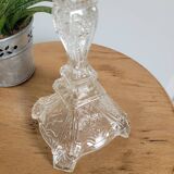 Large bucolic glass candlestick