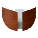 Wall light in thermoformed wood and cicada glass by Lucid design, 1980s