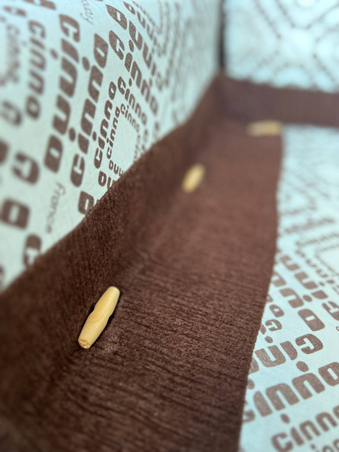 Cinna sofa kirk model brown velvet 1970 vintage