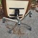 Brown leather office chair 80s