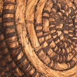 Round straw basket 50s-60s