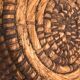Round straw basket 50s-60s