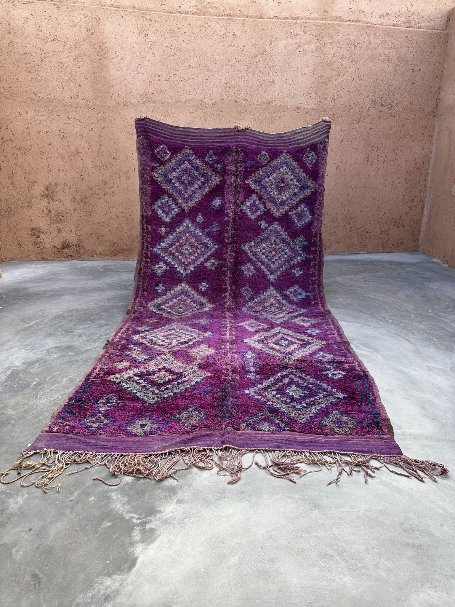 Tapis Marocain violet - 208 x 425 cm