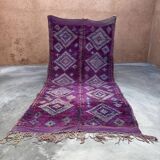 Moroccan purple carpet - 208 x 425 cm