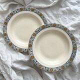 2 “Lamartine” ironstone soup plates from Salins
