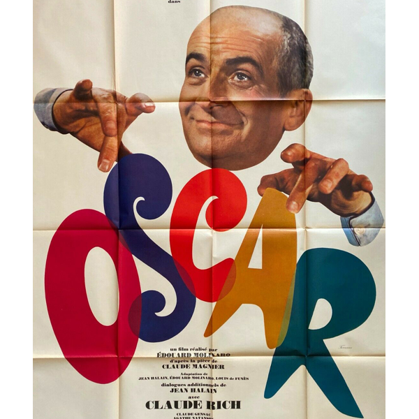 Movie Poster Oscar Claude Rich Louis De Funes 1x160cm 1967 Selency Movie Poster Oscar Claude Rich Louis De Funes 1x160cm 1967 Selency