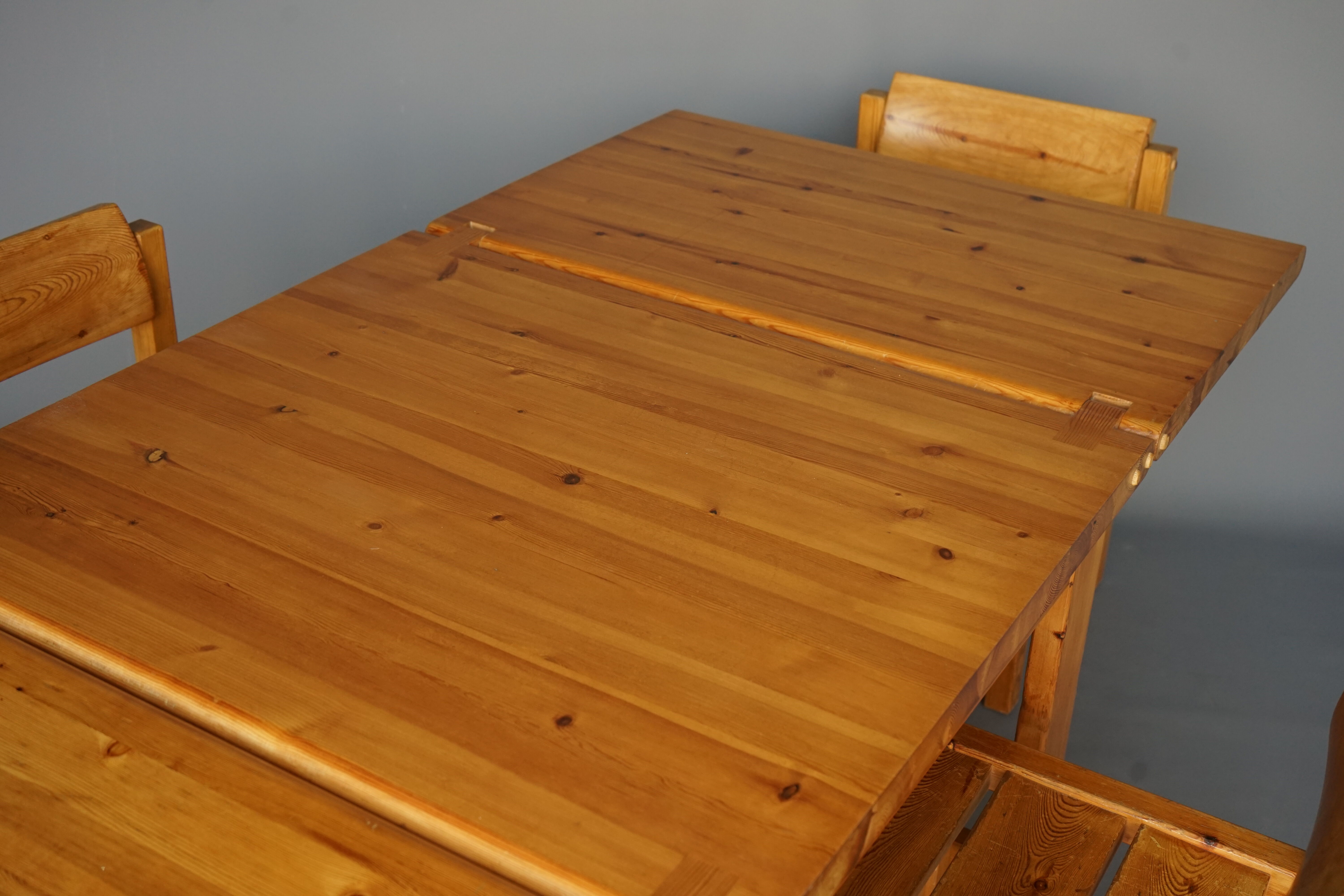 Pine Dining Set by Edwin Helseth for Strange Bruk, 1960s