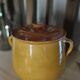 Marmite / Vintage earthenware casserole with lid (21 x