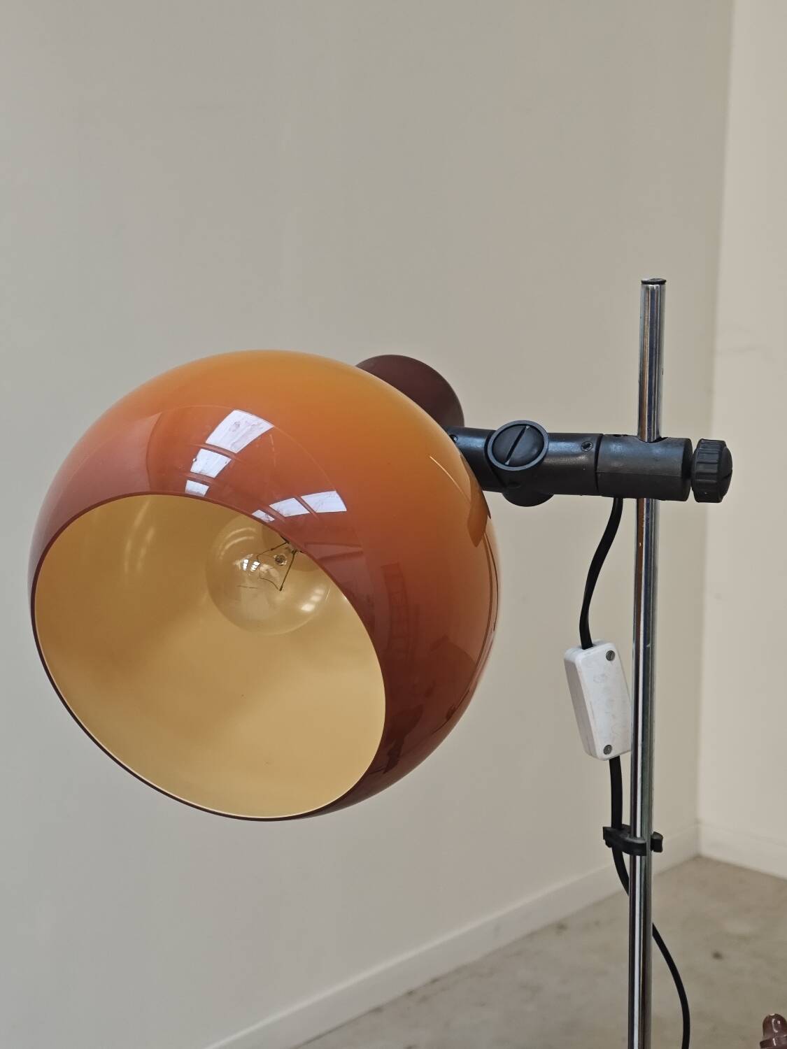 Adjustable Space Age Eye Ball Floor Lamp Hungary 1960