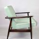 Chaise longue vintage vert clair GFM63 par J.Kedziorek, années 1970