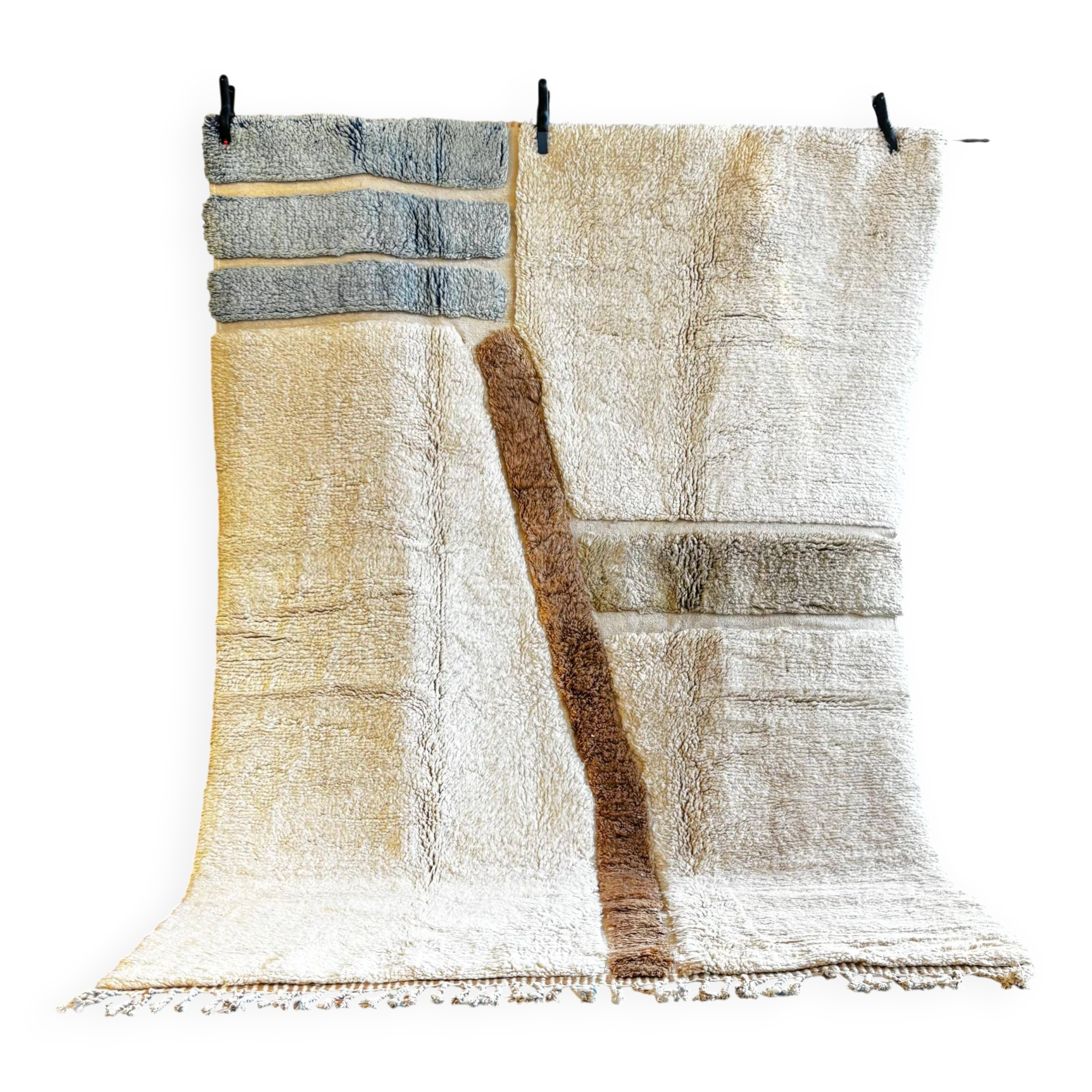 Handmade pure wool Moroccan rug 3x2 m