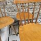 Lot de huit chaises barreaux vintage  bistrot auberge  1960