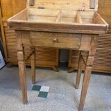Desk desk in pitchpin early 20th century with drawer