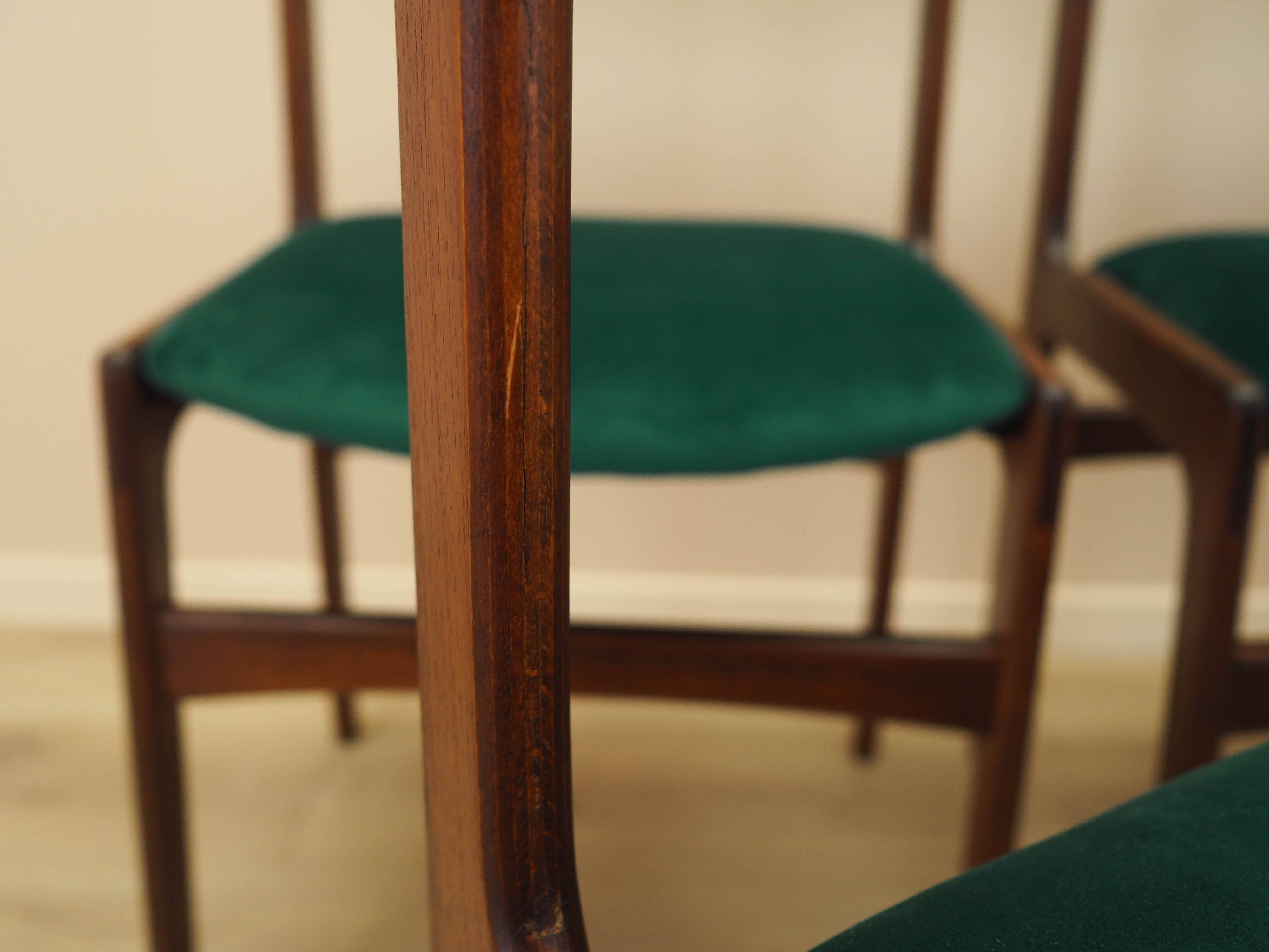 Set of six teak chairs, Danish design, 1970s, production: Denmark