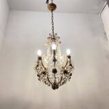 Vintage Crystal Rose Chandelier