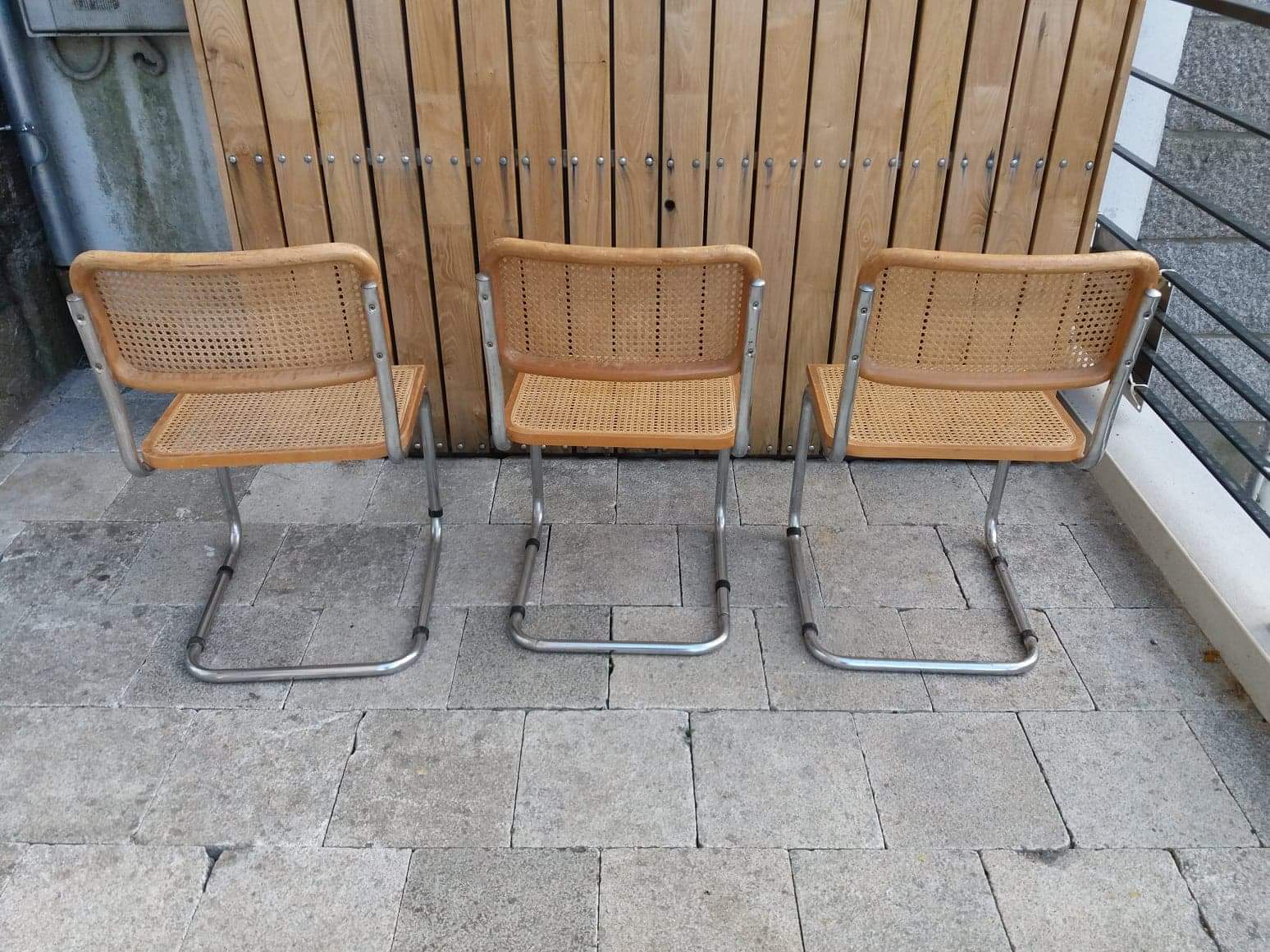 Set of 3 chairs B32 by Marcel Breuer