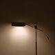 Vintage chrome leather floor lamp mid-century Atelje Lyktan, Sweden