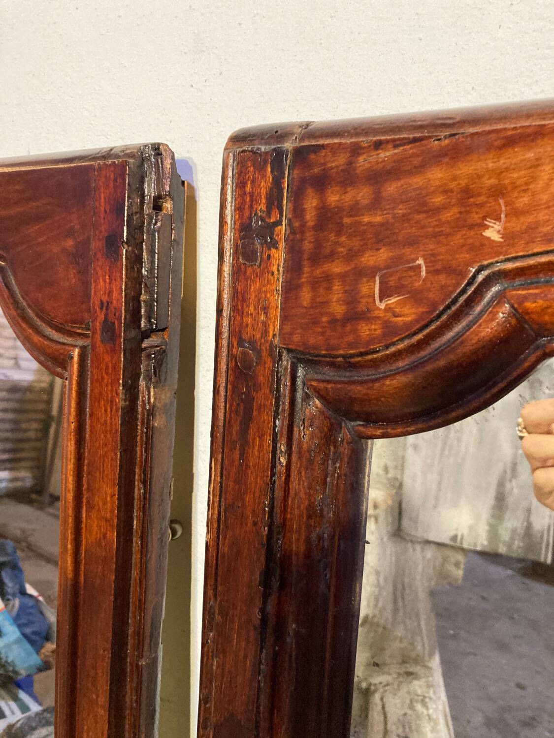 Pair of old mirror doors