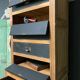 Notary's trade furniture with oak clamshell 1930