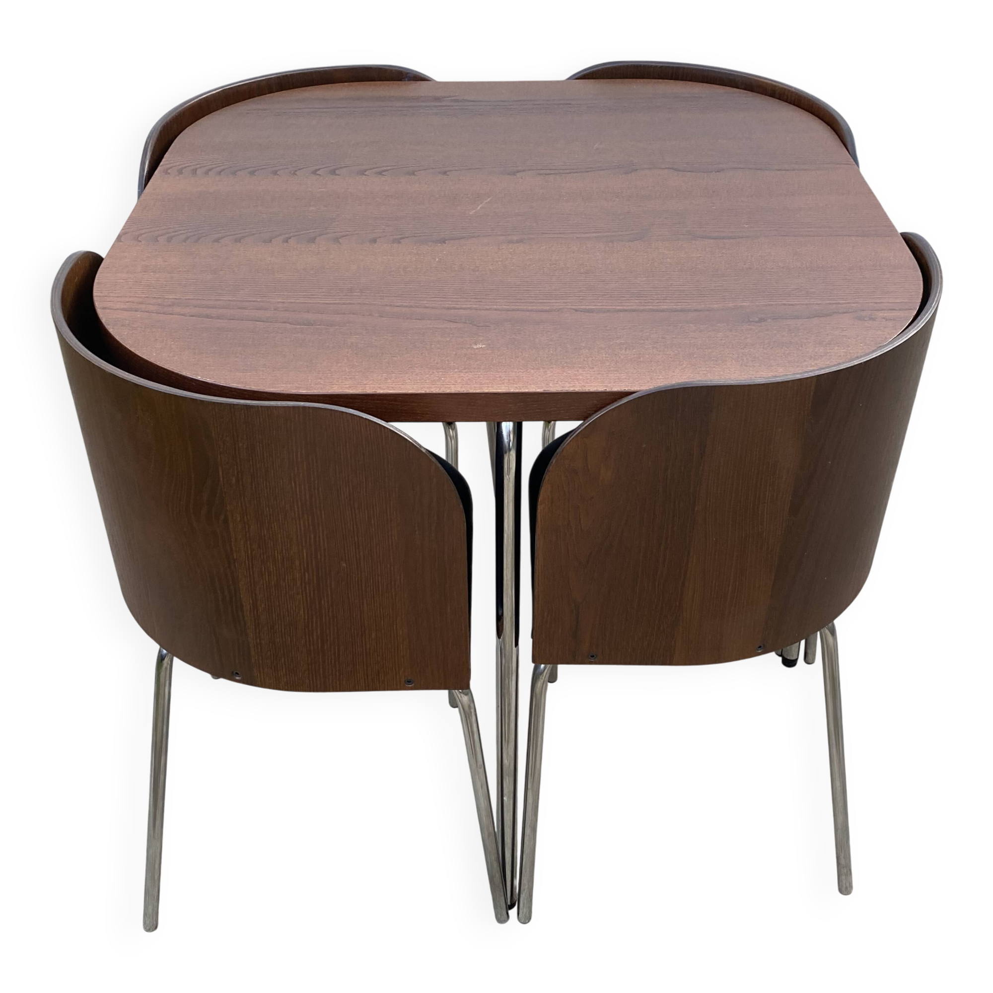 Fusion table and 4 teak chairs by Sandra Kragnert IKEA.
