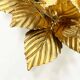 Vintage gold leaf metal flower wall light Florentine wall sconce