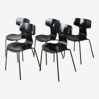 Set de 5 chaises modèle 3103 "hammer', Arne Jacobsen, Fritz Hansen, 1972