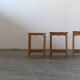 Vintage 1970s set of 3 Nesting / Stacking Oak Tables, style of Henning Kjær