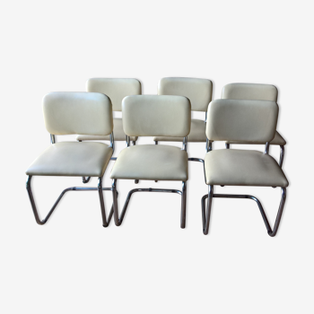 Suite de 6 chaises années 70