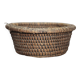 Old wicker basket, straw and bramble, woven basket, countryside.