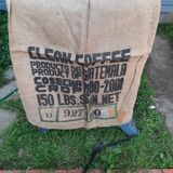 Set of 4 burlap bags