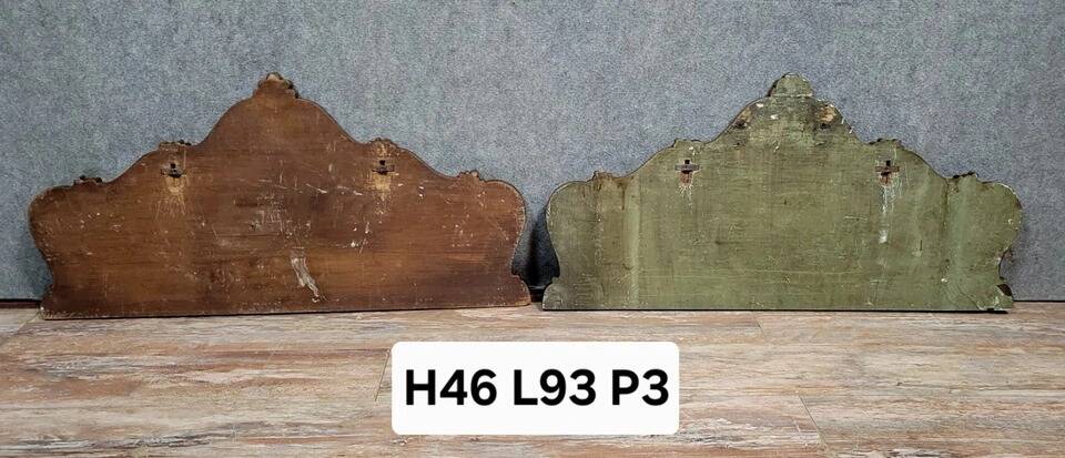 Two pair of Louis XV style walnut door tops from the late 19th century
