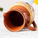 Large Bulgarian carafe in glazed mixed terracotta