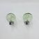 Mid-century wall light sconce green glass and chrome, 1970s