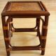 Small side table made of bamboo, rattan and wood - plant stand - Vintage