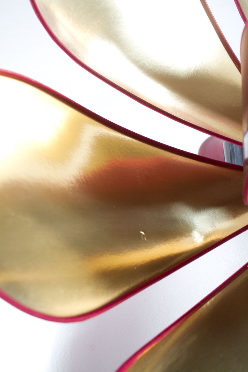 Large double corolla lotus hanging lamp