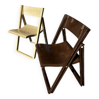 Chaises, pliantes, vintage,Allibert