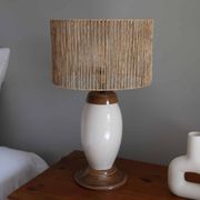 Lampe à poser en céramique craquelée, années 80