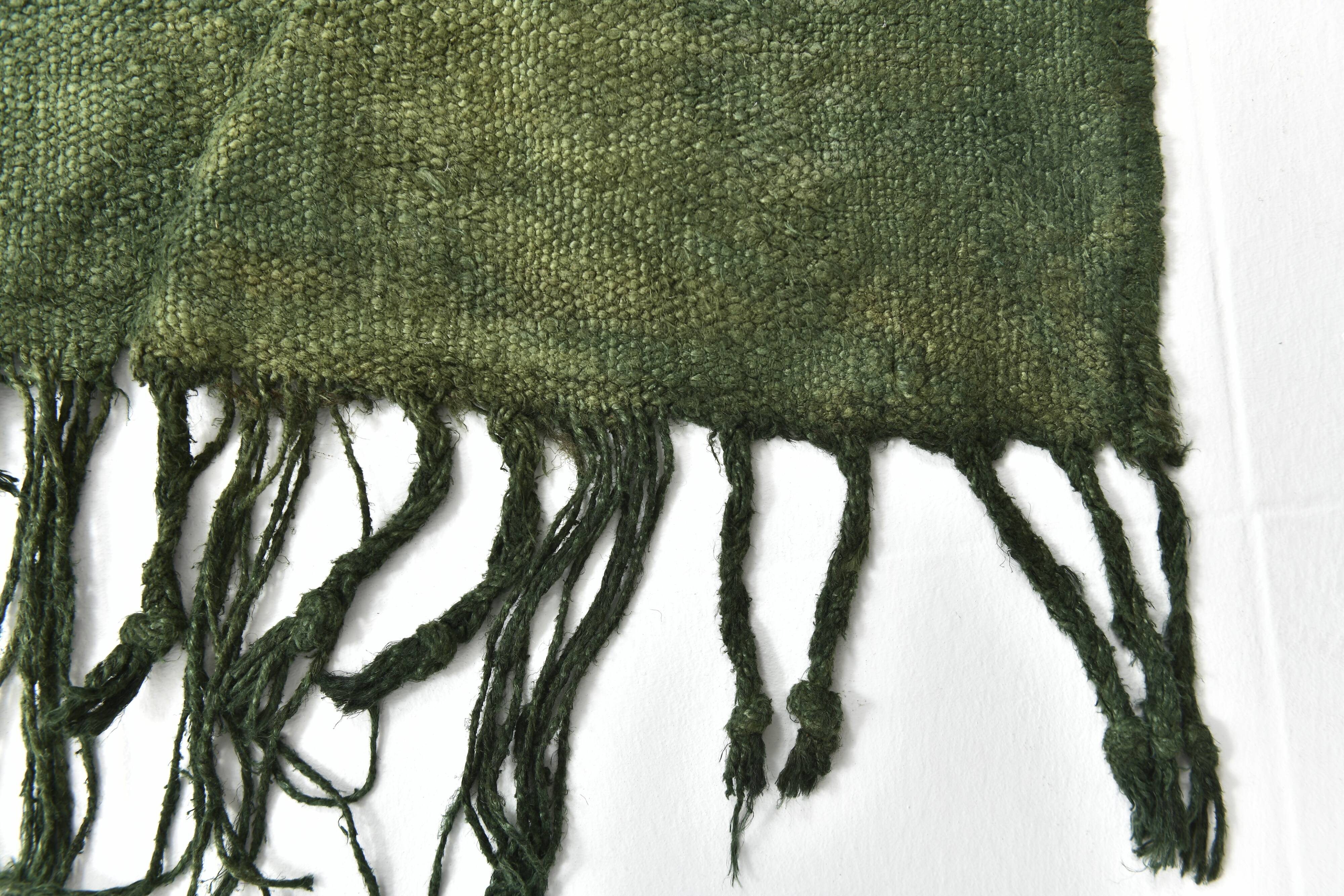 Shades Of Green Turkish Kilim Rug, 169x224Cm