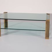 Table de salon en laiton Peter Ghyzcy modèle T14D 1970 Design hollandais