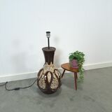 Lampe en céramique marron de Besigheimer Leuchten avec base éclairée