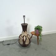 Lampe en céramique marron de Besigheimer Leuchten avec base éclairée