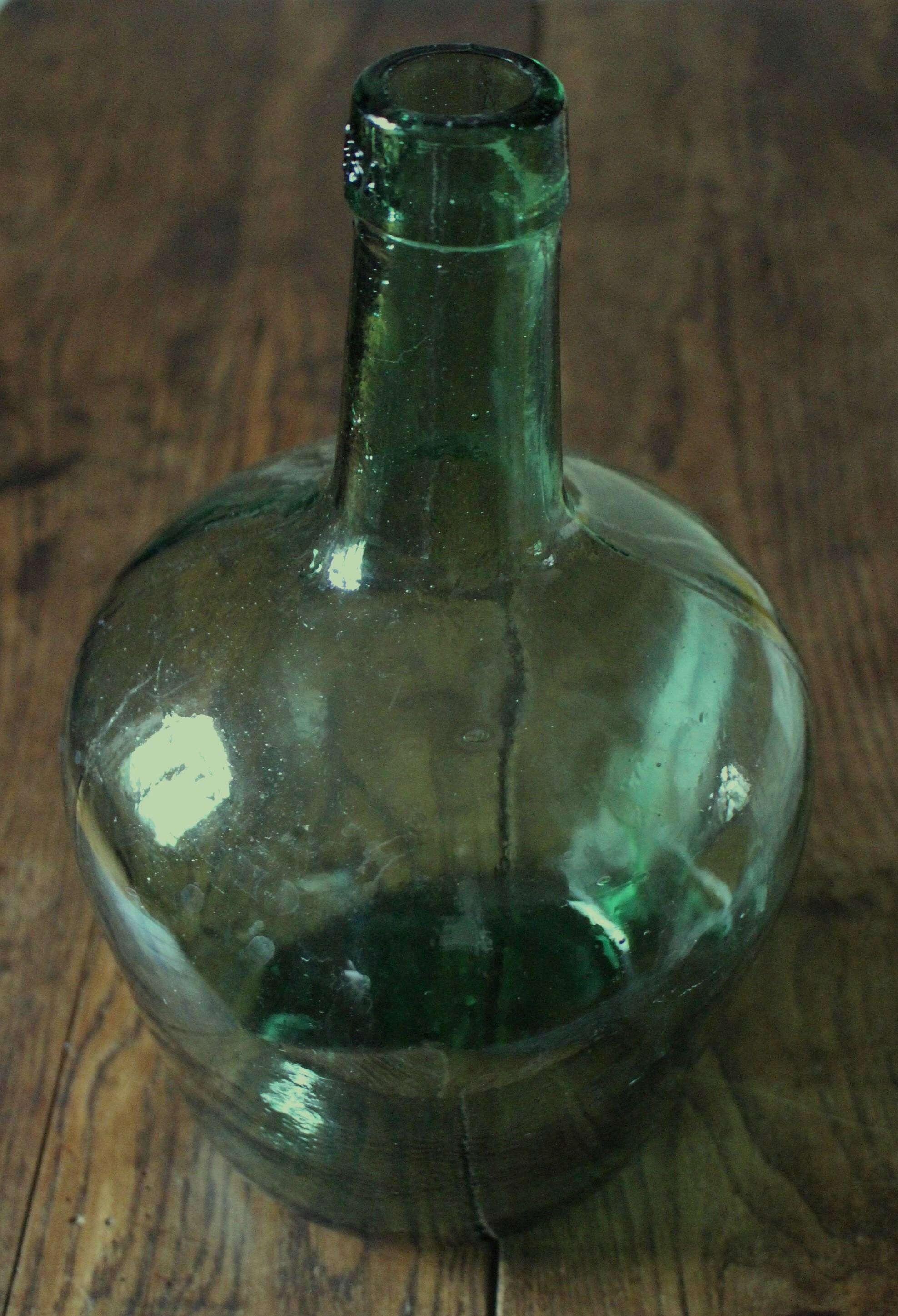 Bonbonne dame jeanne Viresa verre vert