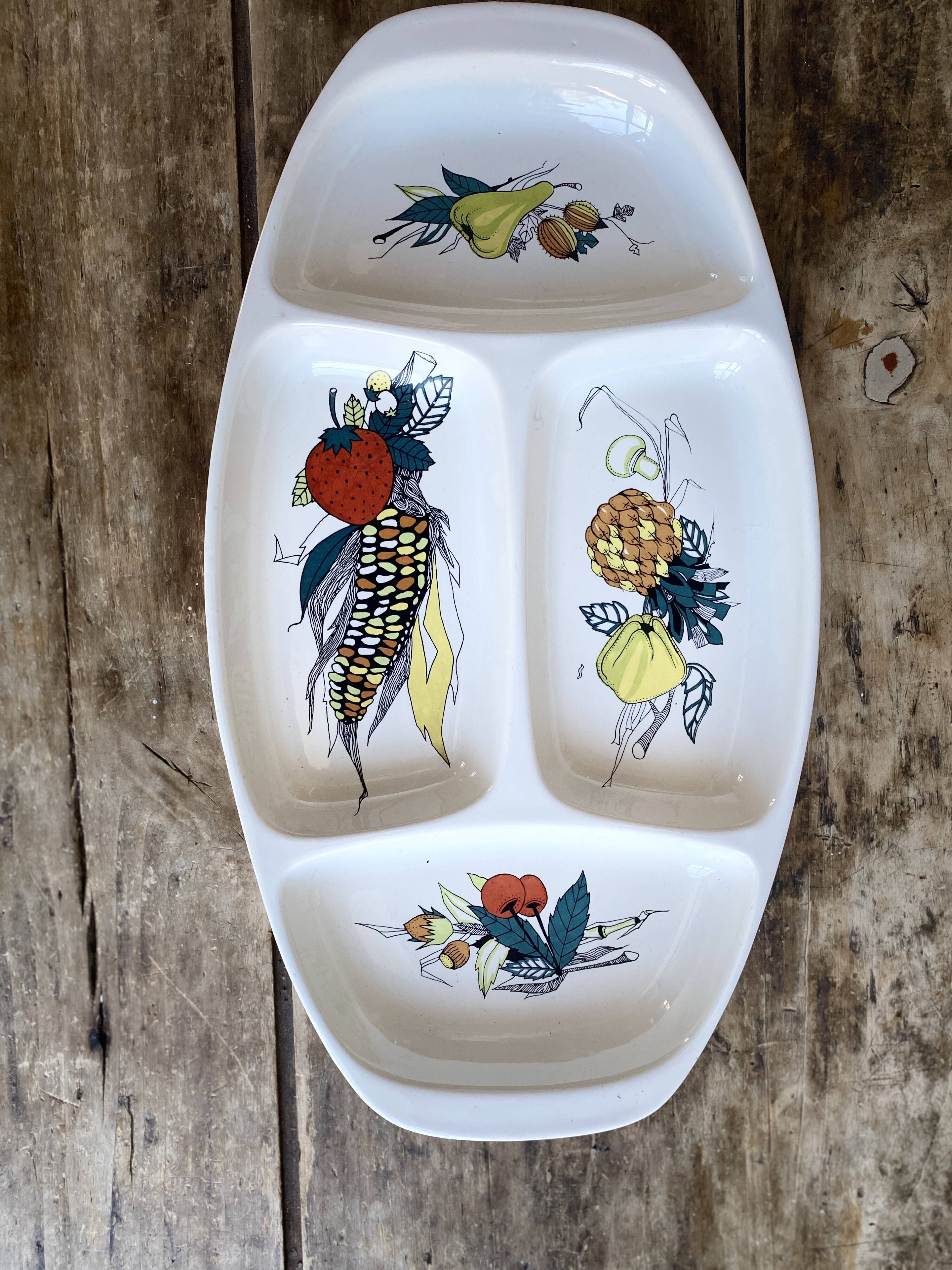Serving dish Villeroy & Boch Luxembourg - Vintage 70s - 4 compartments