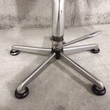 Fauteuil de bureau pivotant en métal chromé années 70