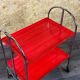 60s 70s serving trolley dinette side table space age red design