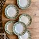 Set of 6 old plates in iron earth, model Murier de Saint Amand